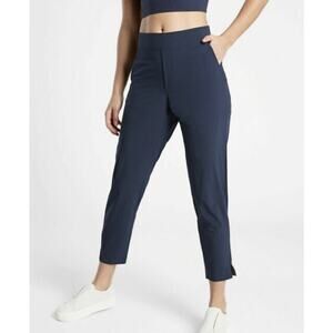 Athleta Womens Brooklyn Ankle Pants Size 2 XS Navy Blue Mid Rise Straight Leg